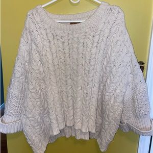 Oversized POL sweater! SM. Cream color.